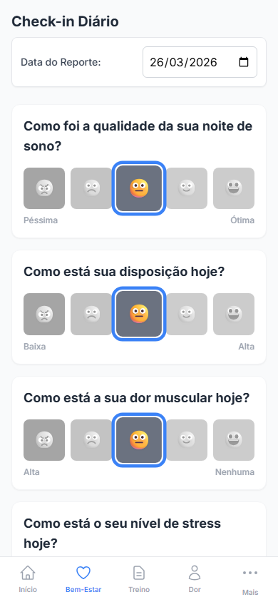SYNNIS App — Bem-estar