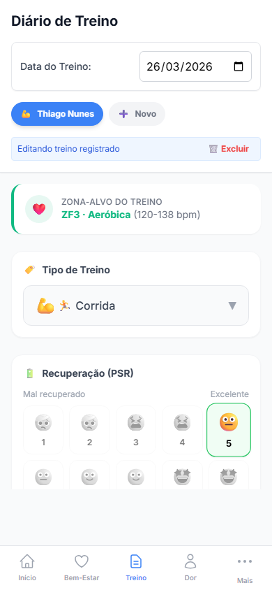 SYNNIS App — Treino